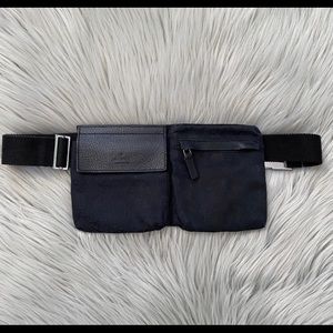 GUCCI Waist Pouch Black GG Canvas